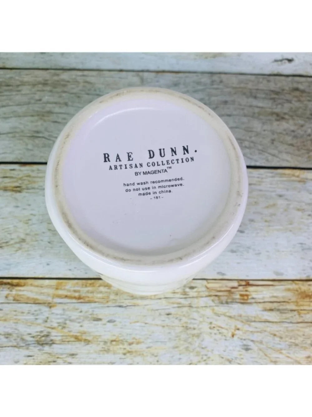 Rae Dunn CRUNCHY Artisan Collection By Magenta Typewriter Gold Letter Canister
